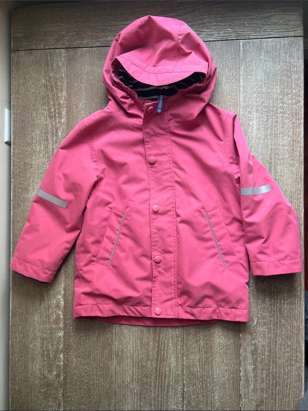 EUC Mini Boden Pink Waterproof Fisherman's Jacket